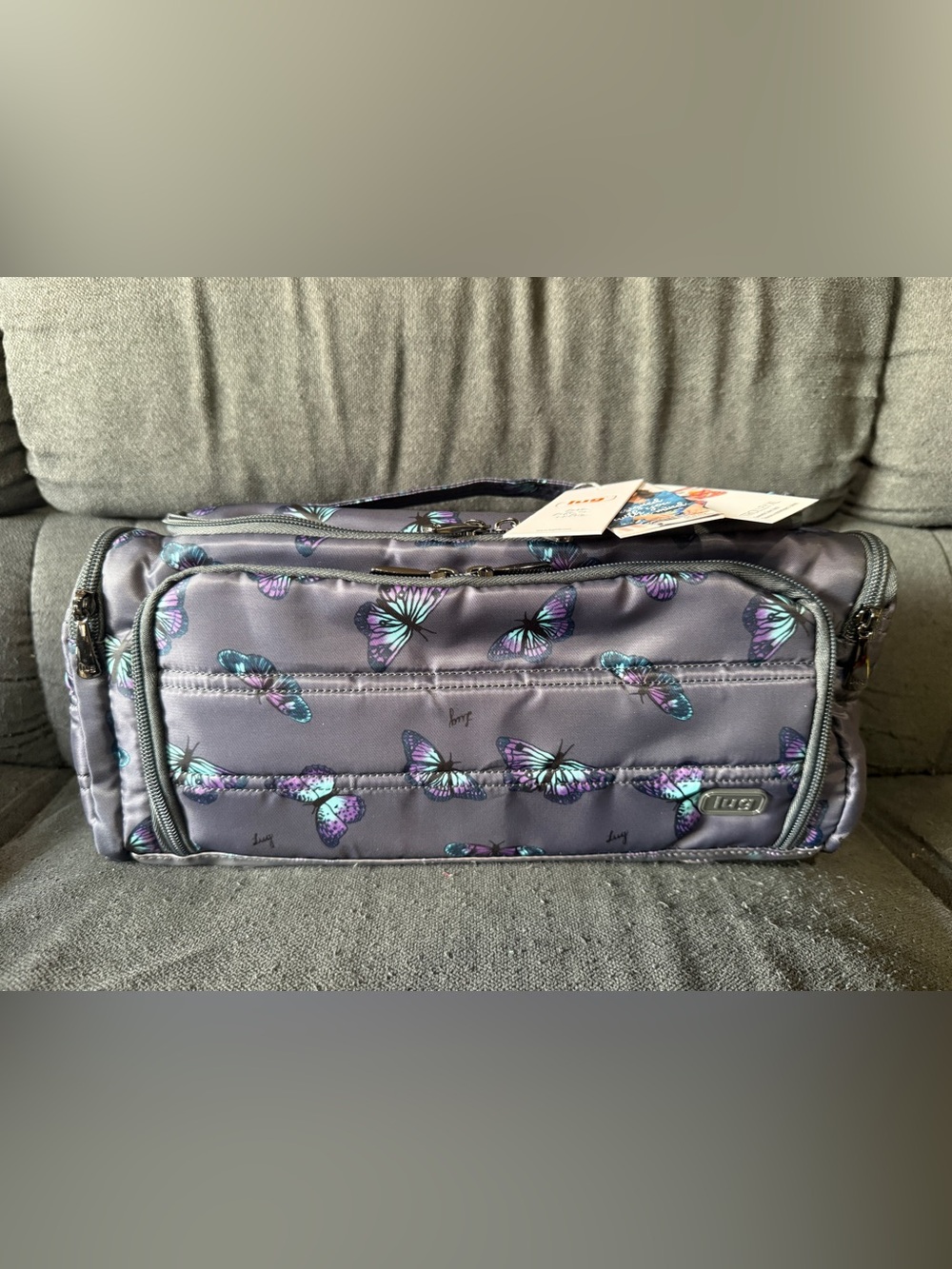 Lug 3-piece Trolley XL Set - Grey Butterfly Print